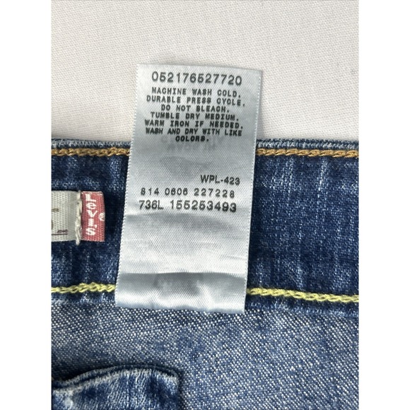 VTG 2006 Levis 525 Boot Cut Jean Womens 8 Misses Mid Rise Stretch Distressed Y2K - Picture 12 of 16